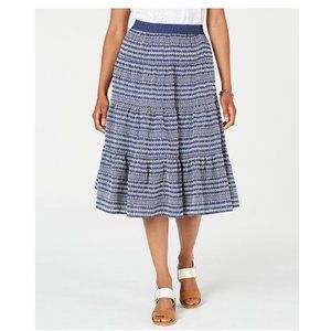 Tommy Hilfiger Paneled Printed Midi Skirt
